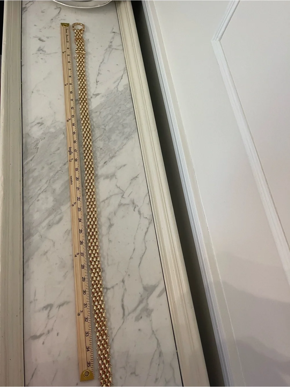 Gold Chain-Link Belt with Buckle
